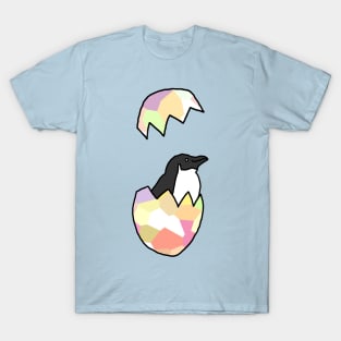 Little Penguin Popping out of her Funny Easter Egg T-Shirt